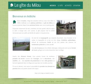 Ms2i - Réalisation Site Web gite-du-milou.fr